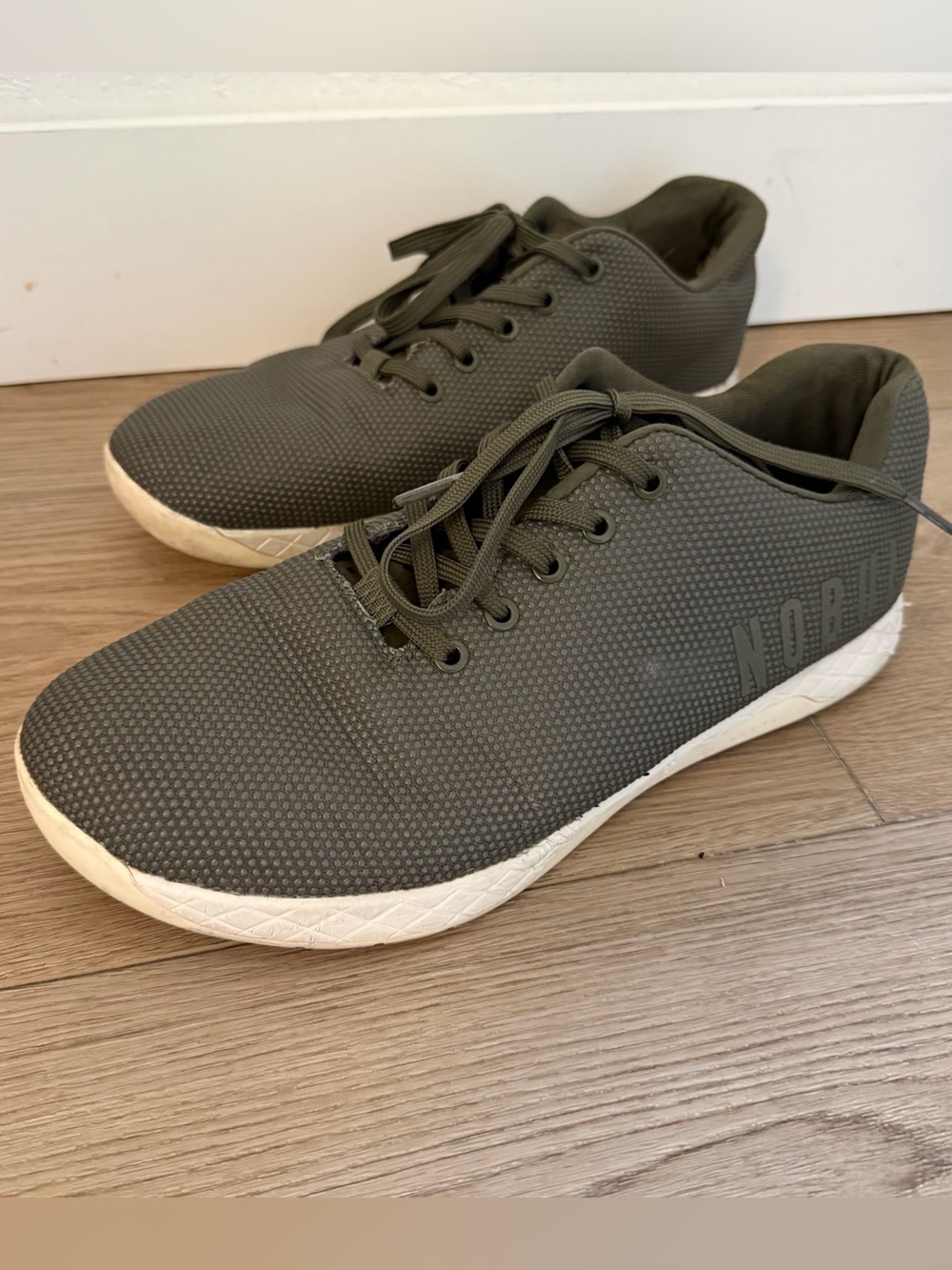 NOBULL Men’s Trainer Olive Green Lace-Up Sneakers - 12